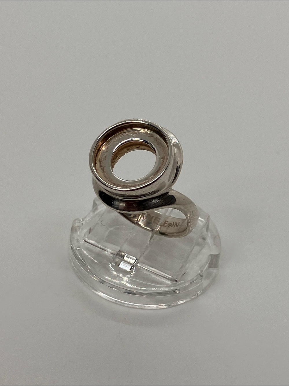 Kameleon 925 Sterling Silver Twist Jewel Pop Mount Ring Sz 5